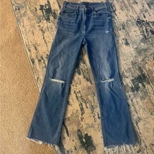 MOTHER the hustler ankle fray jeans